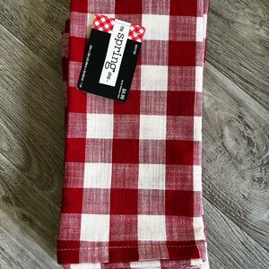 The Spring Shop Red and White Plaid Fabric